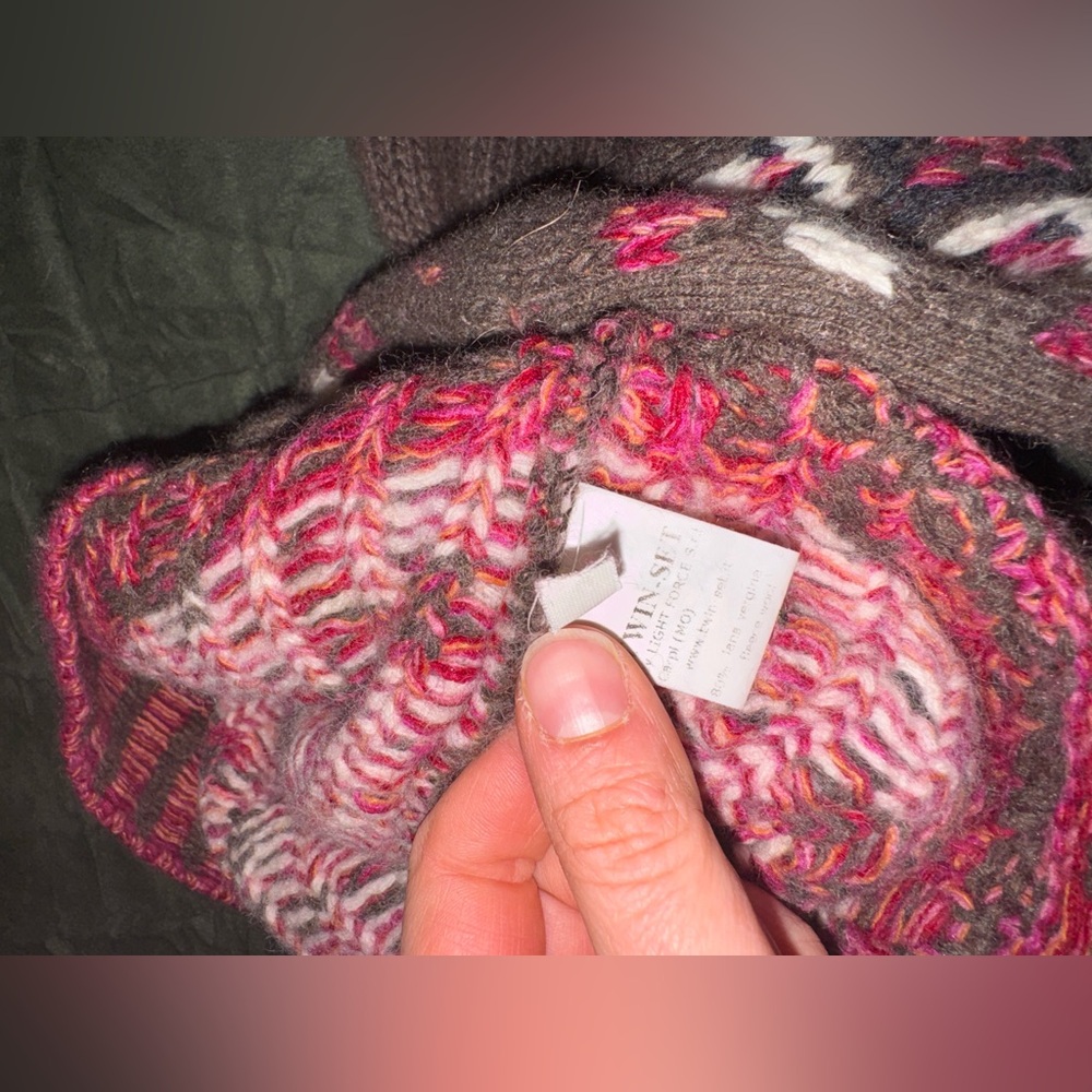 Twin set wool Brown Floral Sweater - Picture 7 of 8